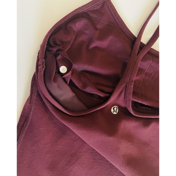 Lululemon Power Y Tank Top Bordeaux Drama Racerback Strappy Workout Yoga Size 8 - Picture 6 of 11